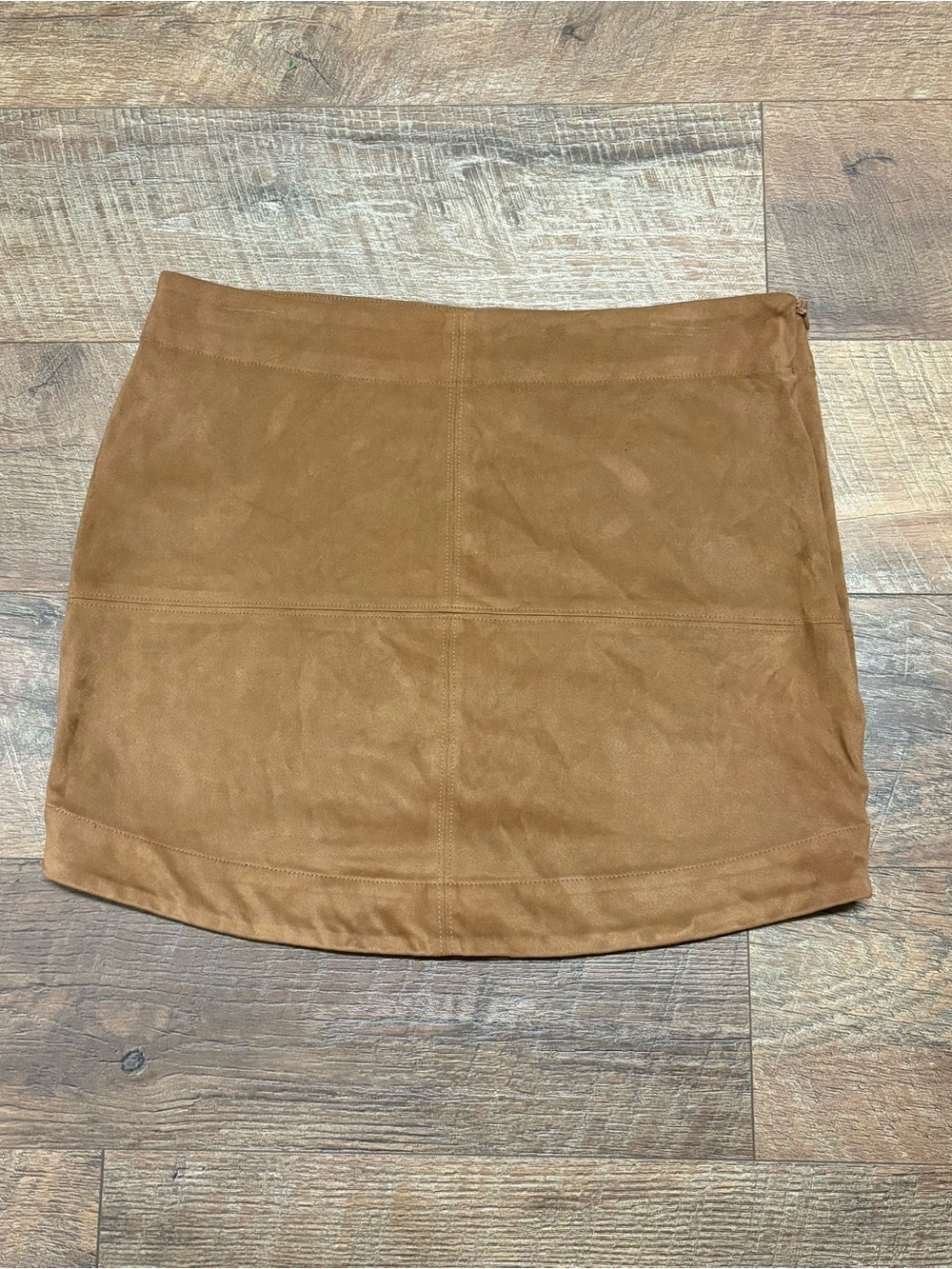 Mud Pie Suede Mini Skirt W/ Side Zip Closure Size Small